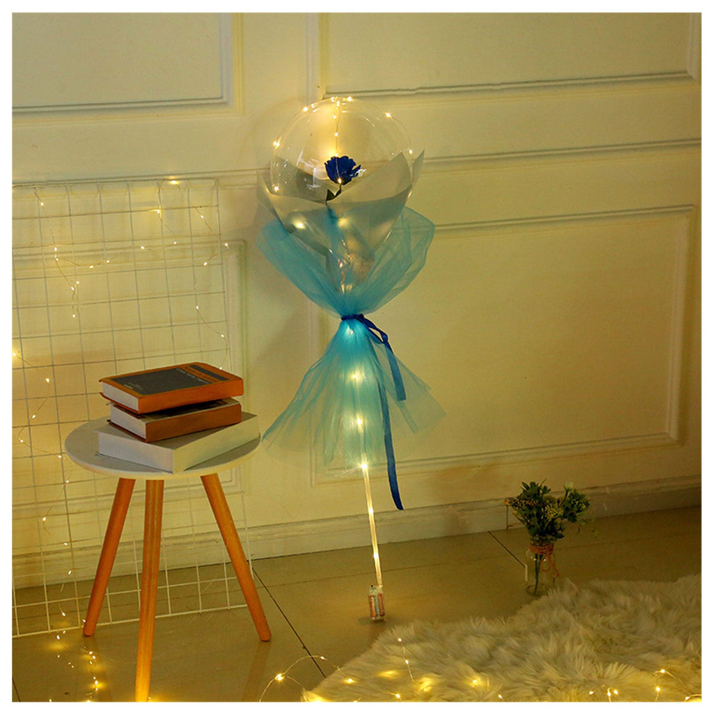 Transparent LED Luminous Balloon Rose Bouquet