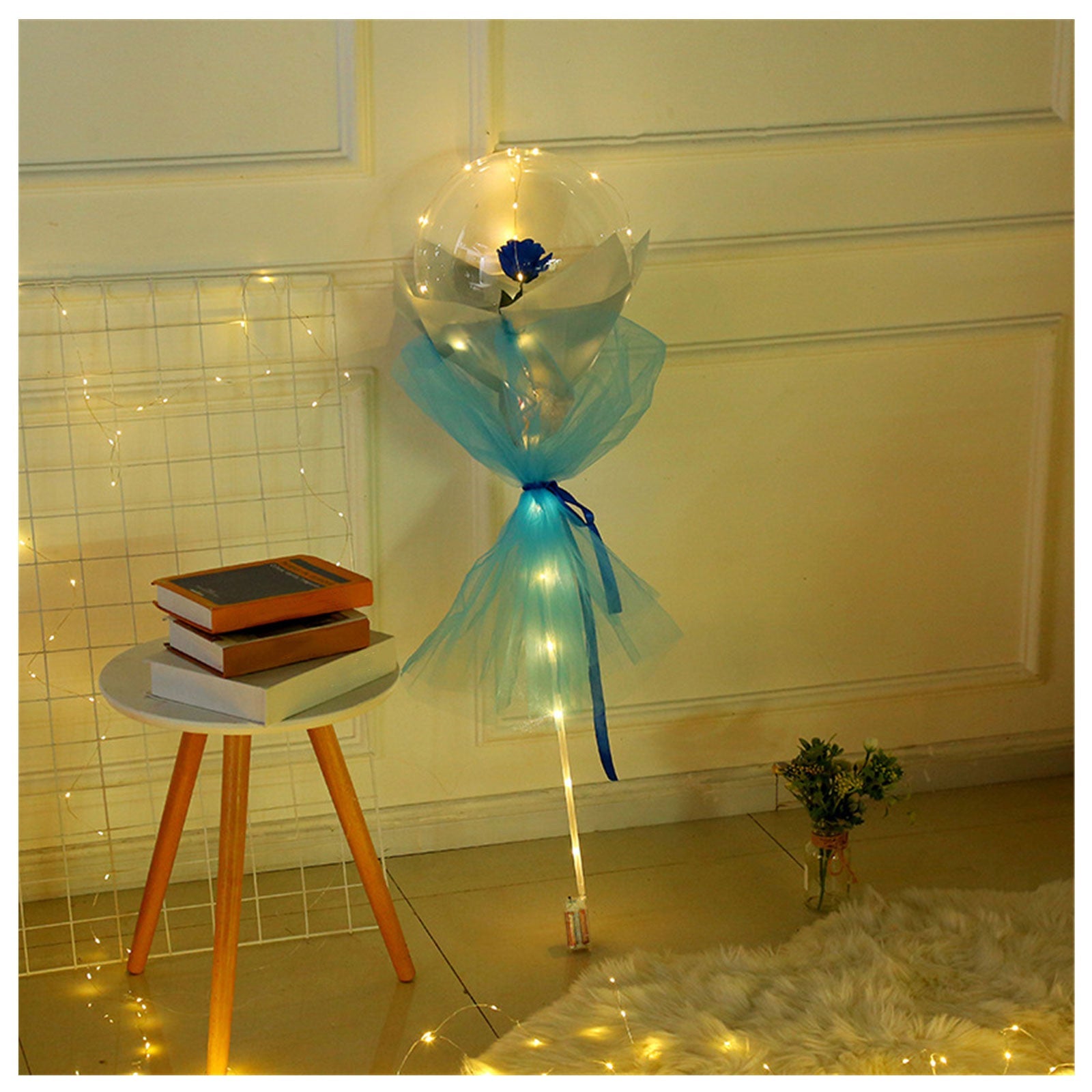 Transparent LED Luminous Balloon Rose Bouquet