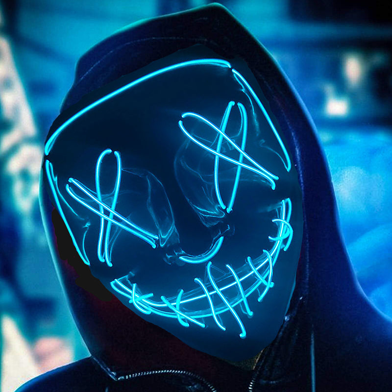 LED Glowing Cosplay Skull Mask for Parties and Holidays