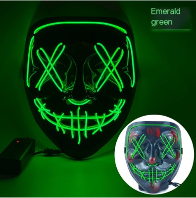 LED Glowing Cosplay Skull Mask for Parties and Holidays