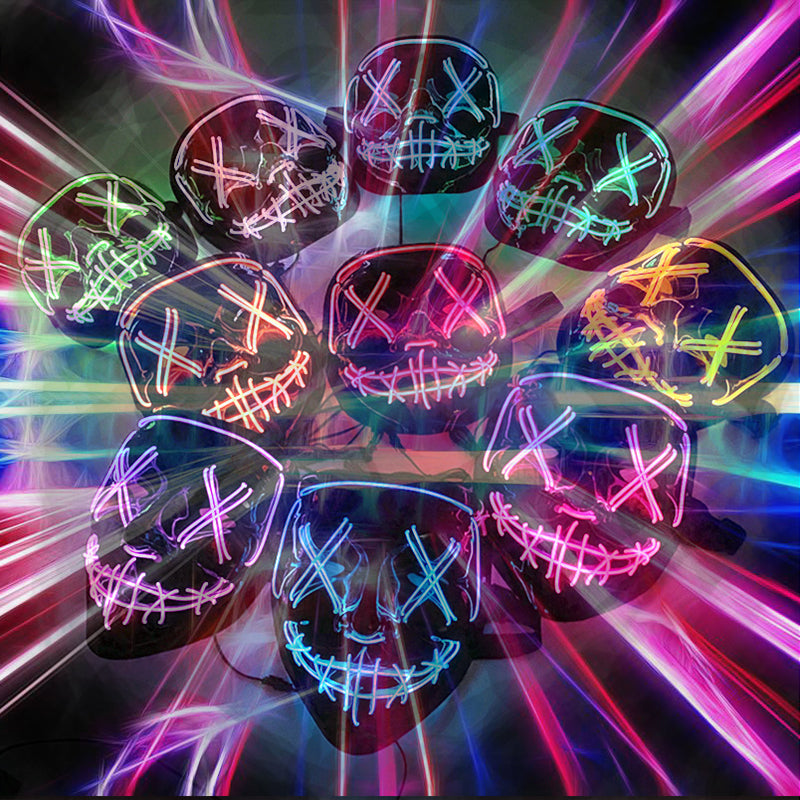 LED Glowing Cosplay Skull Mask for Parties and Holidays