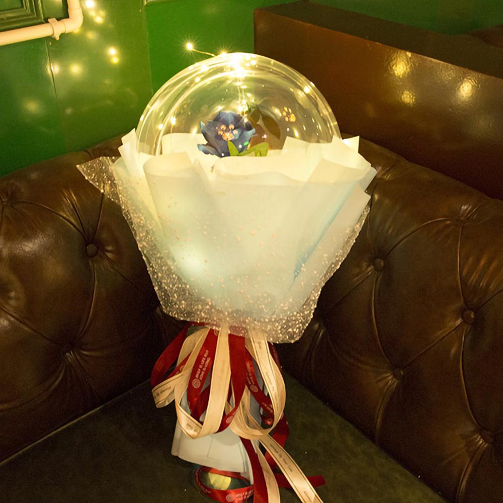 Transparent LED Luminous Balloon Rose Bouquet