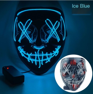 LED Glowing Cosplay Skull Mask for Parties and Holidays