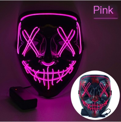 LED Glowing Cosplay Skull Mask for Parties and Holidays